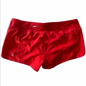 Lululemon running shorts deep orange / red size 10